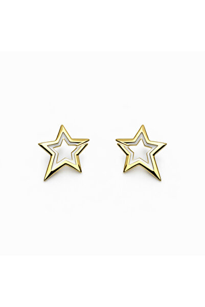 PerleJewelry Star Shine White Gold Küpe