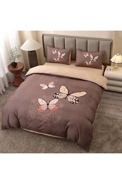 Edormitor Set de lenjerie de pat 5D Finet, 4 piese, Cearșaf cu elastic - Fluturi
