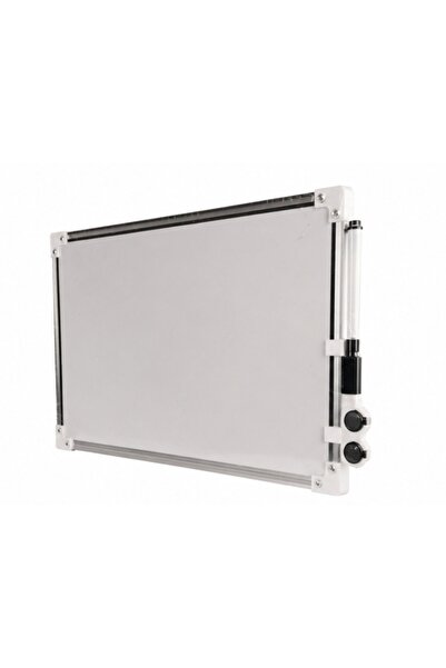 Fara brand Tabla cu stergere magnetica alba cu doua fete, rama aluminiu 50x70cm