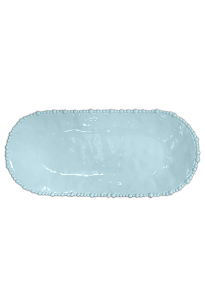 Baci Milano Joke Table Kitchen Melamin Oval Servis Tabağı 24 cm x 53 cm Aqua