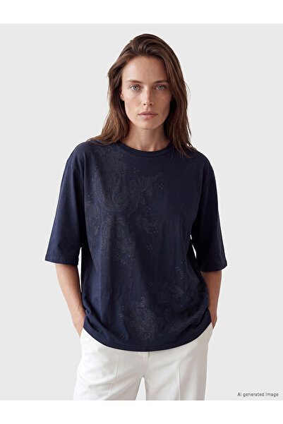 LC Waikiki Nevavm Printed 100% Cotton Women's T-Shirt with a Difference