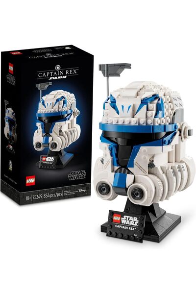 LEGO مجموعة بناء خوذة الكابتن ريكس من حرب النجوم، نموذج قابل للتجميع لحرب الا...