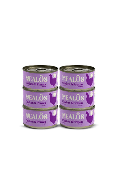 MEALOS طعام قطط رطب معلب بالدجاج والروبيان بالجيلي80 جم من ميلوس