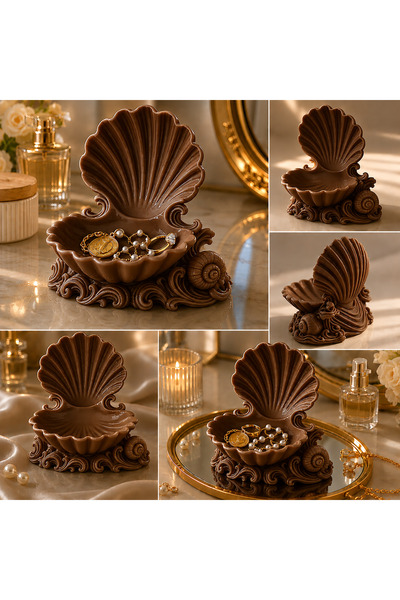 farist Seashell Jewelry and Gem Organizer – Decorative Oyster Design – 3D Pri...