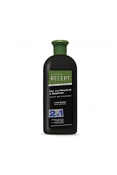 Subrina Recept 2 în 1, Șampon și Gel de duș, cu cafeină, delicat cu scalpul, ...