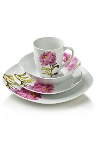 MONDEX Set de veselă din porțelan AFFEKDESIGN LEA PEONY 17/19.5/25.5 cm Alb 1...