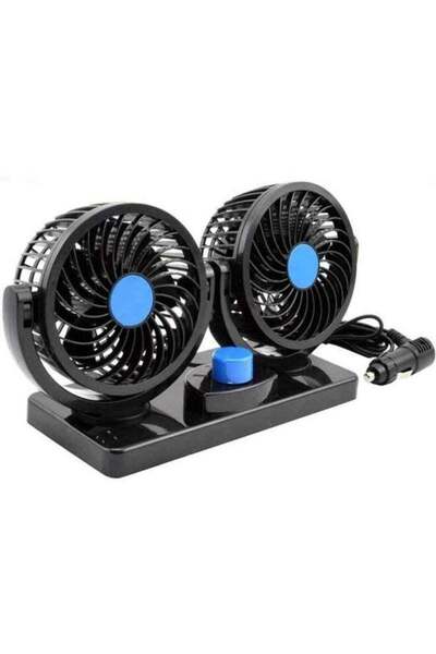 UBEDGE Double-Headed Car Fan – Dual Head Vehicle Dashboard Fan with Adjustabl...