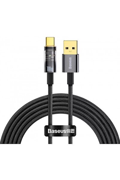Baseus Explorer USB към USB-C кабел 100W бързо зареждане 2м черен
