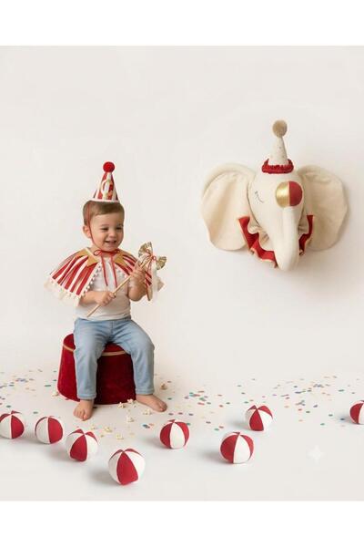 Miniminitoys Çocuk Doğum Günü Yakalık Seti Circus/ Sirk Konseptli