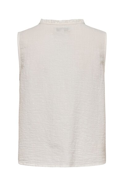 ONLY ONLSWAR S/L FRILL TOP WVN Ženska bela bluza - 15378512
