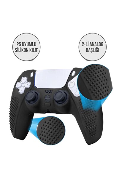 JOYCOR P5 Gamepad Slikon Kılıf 2li Analog Başlığı Ultra Koruma Kaymaz