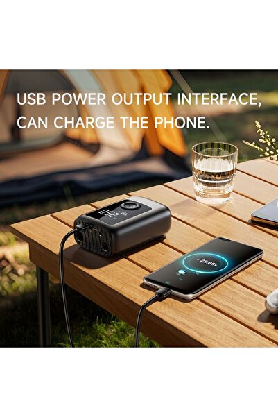 Yallabena Portable Electric Car Air Pump, Wireless Tire Inflator with USB-C 4...