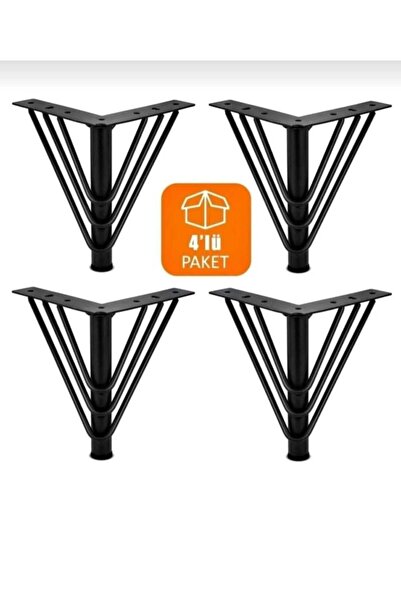 Genel Markalar 20 Cm 3tel Model Siyah Metal - Mobilya, Dolap, Koltuk, Kanepe,...