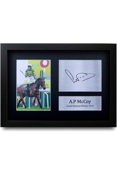 HWC Trading هدية من AP McCoy: صورة موقعة مؤطرة بحجم A4 لسباق الخيل جراند ناشو...