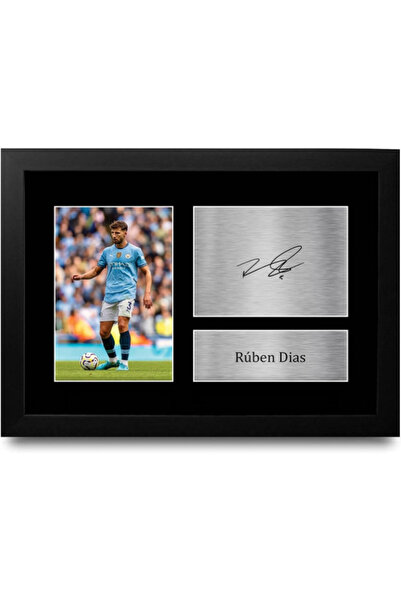 HWC Trading FR A4 Ruben Dias Manchester City Gifts Printed Signed Autograph P...