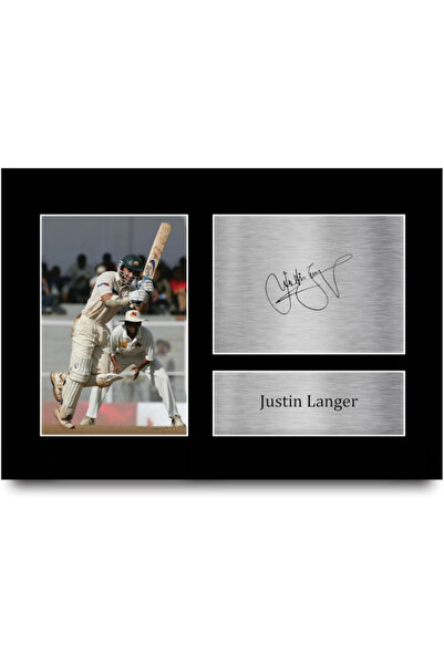 HWC Trading Justin Langer Australia Gifts Printed Signed Autograph Picture fo...