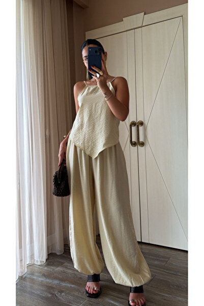 My Blog Set pantaloni balon asimetrici galben untuit - 30450