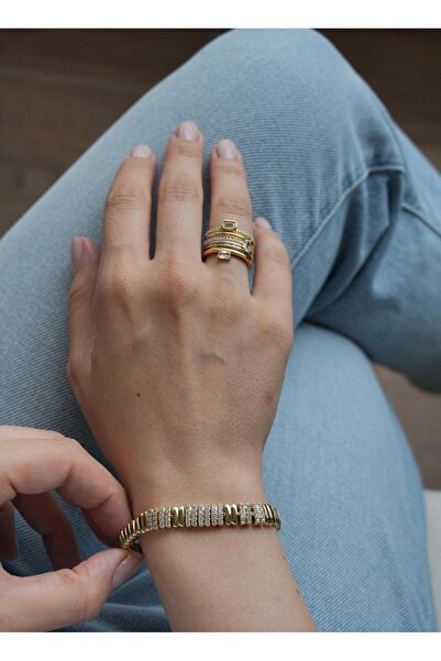 btogether. Gold İtalyan Şerit Bileklik