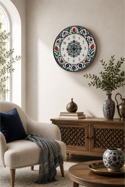Decorita Glass Wall Clock |   Izink Time Flower |   Diameter 32
