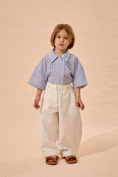 Fahhar Kids Barrel Pants White