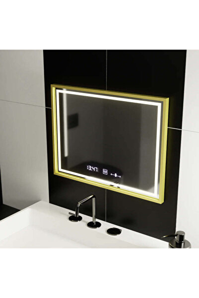 La Cucu Oglinda LED Rectangulara, 80x60cm, Verite Royale Gold MotionGlow Marc...
