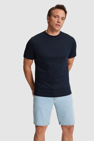 U.S. Polo Assn. Men's Dark Navy Regular Fit Crew Neck Basic T-Shirt 50324943-...