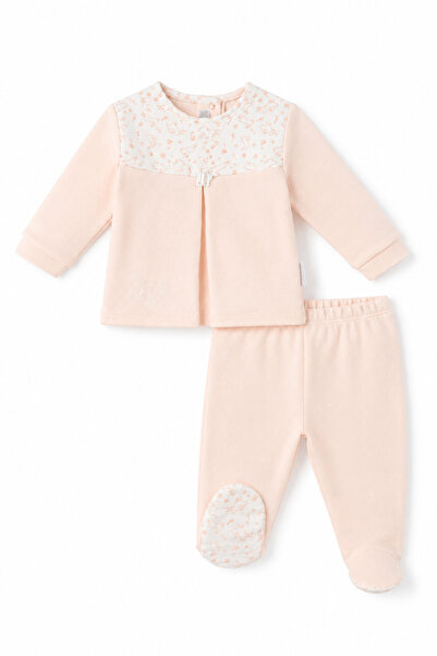 Babyhola Rabbit Patterned 100% Cotton Modal Baby Set with Booties 15281