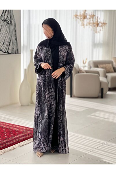 elegant veil عباية شيفون مشجر كلوش