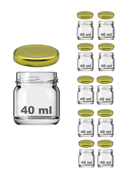 Qualitev 10 Pieces 40 Cc Mini Small Glass Jars for Samples, Food, Wedding and...