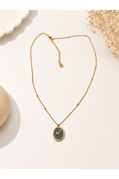 Archhazel Jewelery Steel Deer Necklace