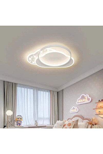 La Cucu Lustra LED cu telecomanda NUVIA 71W, Nor, lumina Rece/Calda/Neutra, D...