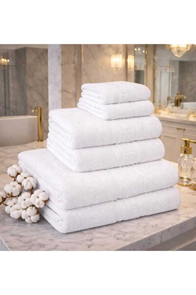 OEM Set Prosoape Bumbac 100%, 6 Piese,diverse culori, Absorbante și Fine,500gsm