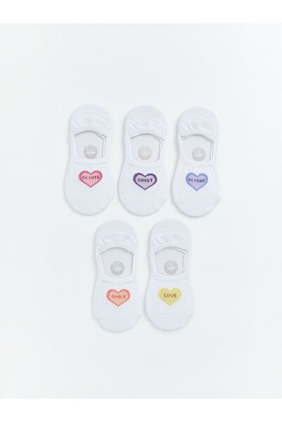 LC Waikiki Girl's Patterned Ballerina Socks, Pack of 5