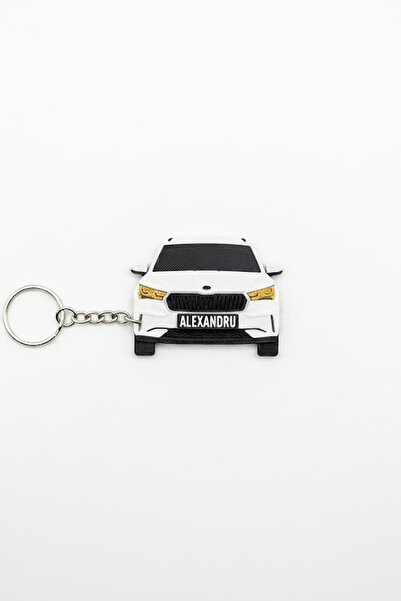 ChillOutlet Breloc Skoda Kodiaq personalizat cu prenumele Alexandru 6,5x5 cm