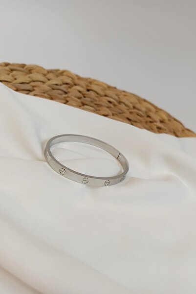 OGHAMAY Kartier Alloy Clamp Bracelet Silver