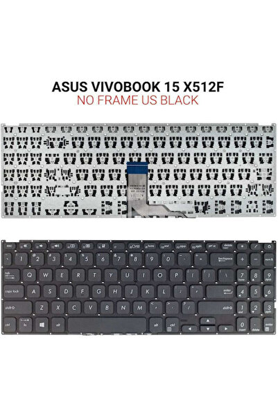 ASUS Πληκτρολόγιο φορητού υπολογιστή για Vivobook 15 X512F χωρίς πλαίσιο και ...