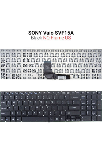 Sony Πληκτρολόγιο φορητού υπολογιστή για Vaio SVF15A US, χωρίς πλαίσιο και αγ...