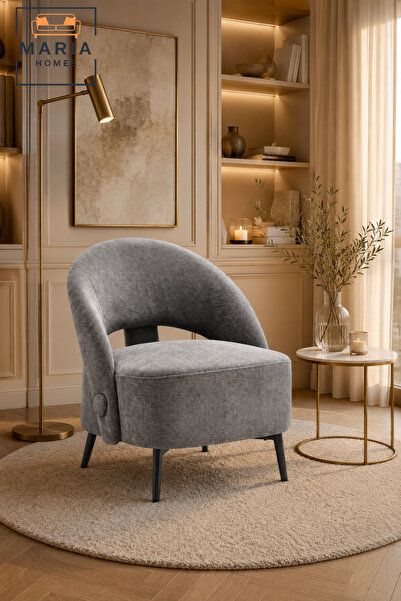 MARIA HOMES Modern Accent Chair Upholstered Lounge Chair Fabric Armchair for ...