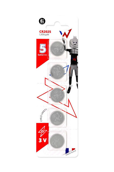 Wonder Μπαταρία ρολογιού λιθίου CR2025 3V 5 τεμάχια