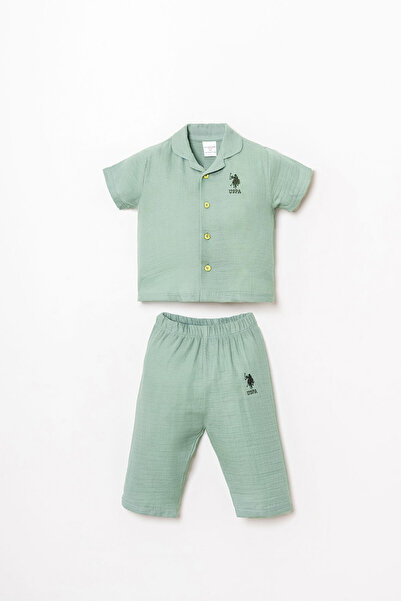 U.S. Polo Assn. U.S.Polo Baby Boy Shirt Pajama Set - Mint