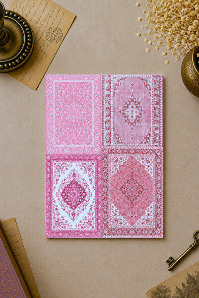 stickybloom Pembe Etnik Desen Halı Sticker Seti Journal/Scrapbook/Sticker