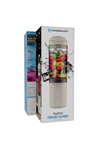 Powerology خلاط ماجبليند المحمول باللون الأبيض