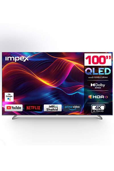 IMPEX تلفزيون جوجل QLED مقاس 100 بوصة evoQ 100QLC2R120 |   4K UHD 144 هرتز | ...