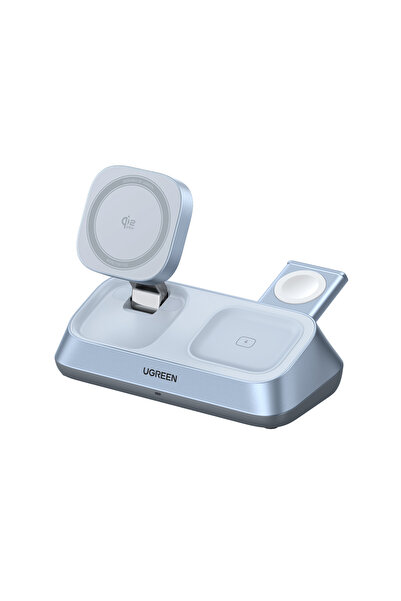 Ugreen MagFlow 2-in-1 Qi2 25W MagSafe Manyetik Kablosuz Şarj Cihazı, 55963