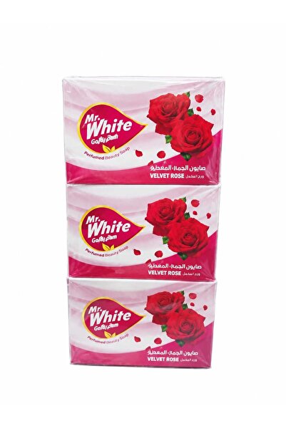 Mr.white صابون مستر وايت جولد المعطر للجمال - برائحة الورد المخملي - عبوة من ...