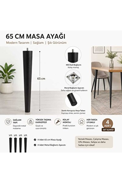 ema Picior de masă de 65 cm