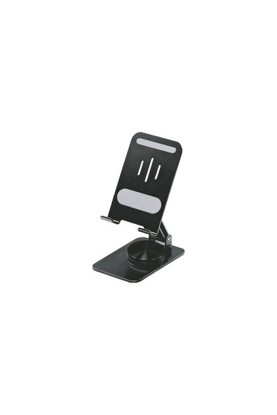 Sunix Stand-21 High Quality Metal 360 Rotatable Adjustable Phone and Tablet Holder Tabletop Stand Black