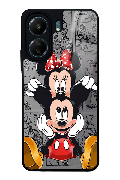 Spoyi حافظة هاتف Xiaomi Redmi 13 C بتصميم ميكي وميني لامعة