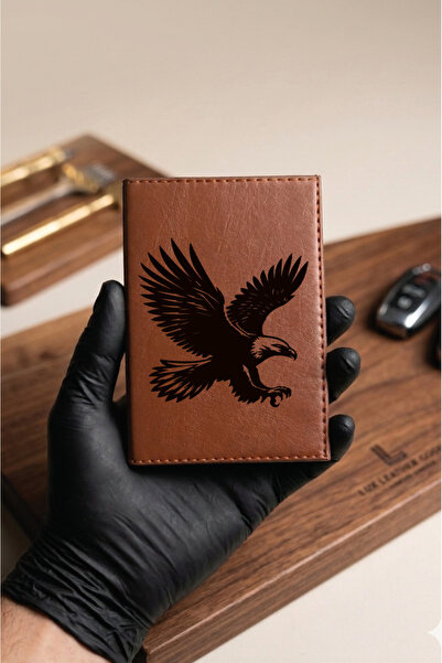 Yalıgraf Reklam Tabela Asil Kartal Brown Tan Leather Stitched Vehicle License...