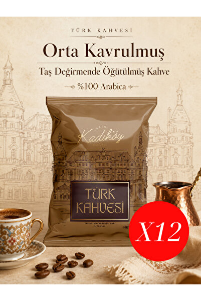 Tarihi Kadıköy Kahvesi Orta Kavrulmuş Türk Kahvesi 100gr 12'li Paket 12x100g ...